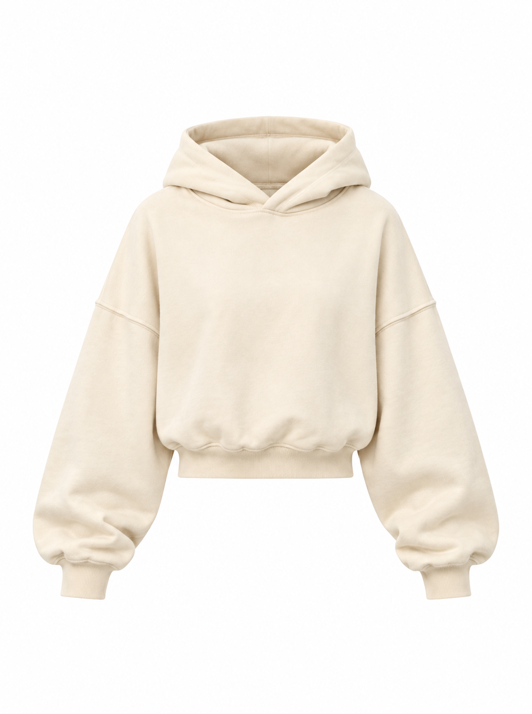 Oatmeal Cropped Hoodie